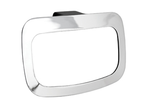 Manhattan Hand Towel Ring Matte Black & Chrome