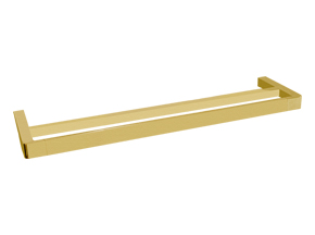 Brooklyn Double Towel Rail 600mm Brushed Brass