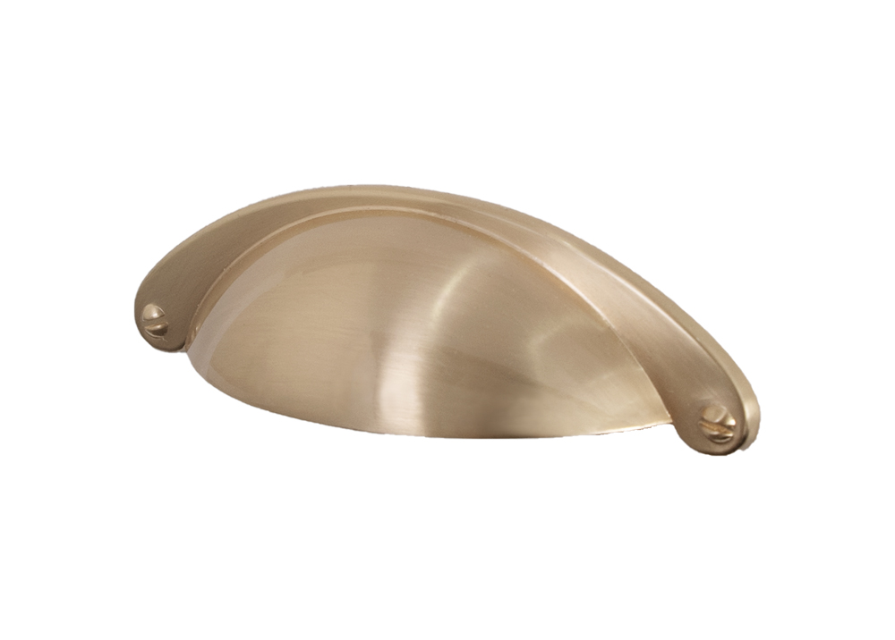Seashell Handle Light Brushed Brass