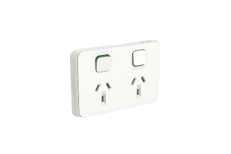 Mirrored Cabinet Power Point White