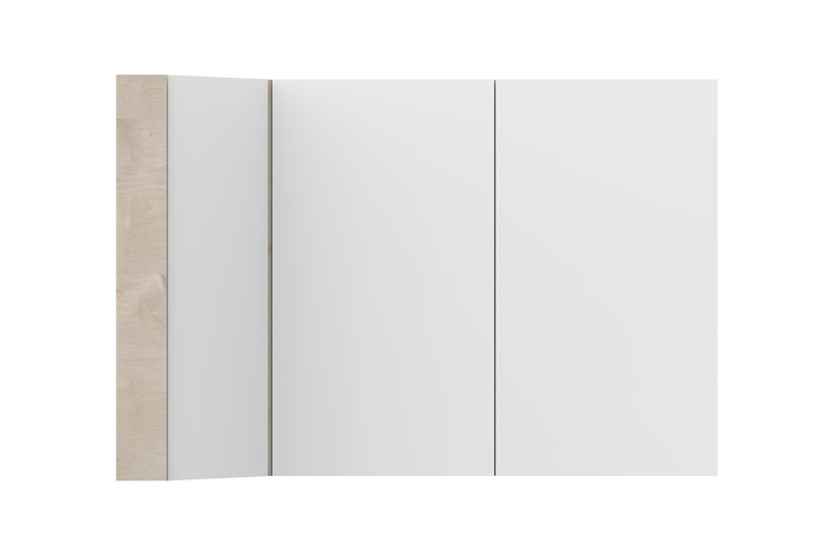 Glacier Offset Corner Mirrored Cabinet 1200, 3 doors