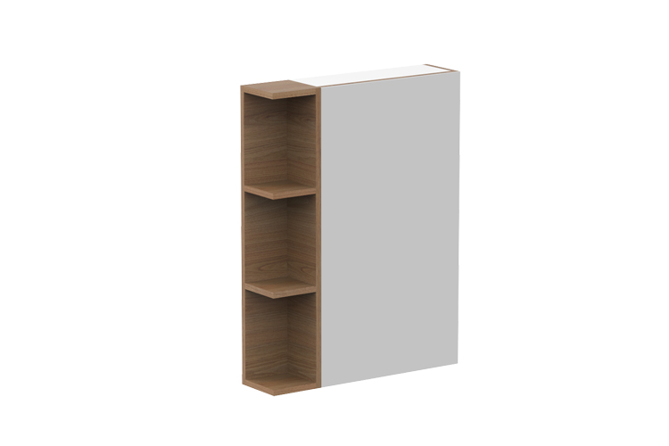 Glacier Shelf Mirrored Cabinet 600