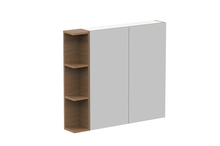 Glacier Shelf Mirrored Cabinet 900