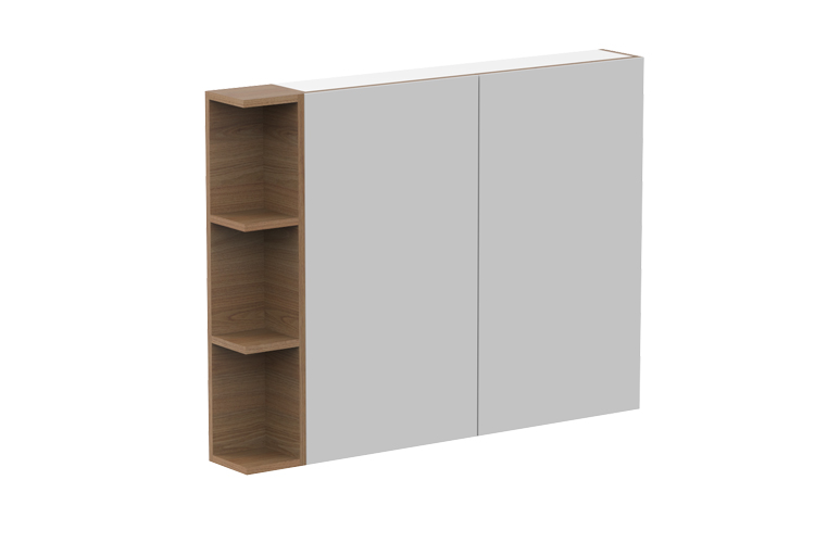 Glacier Shelf Mirrored Cabinet 1050