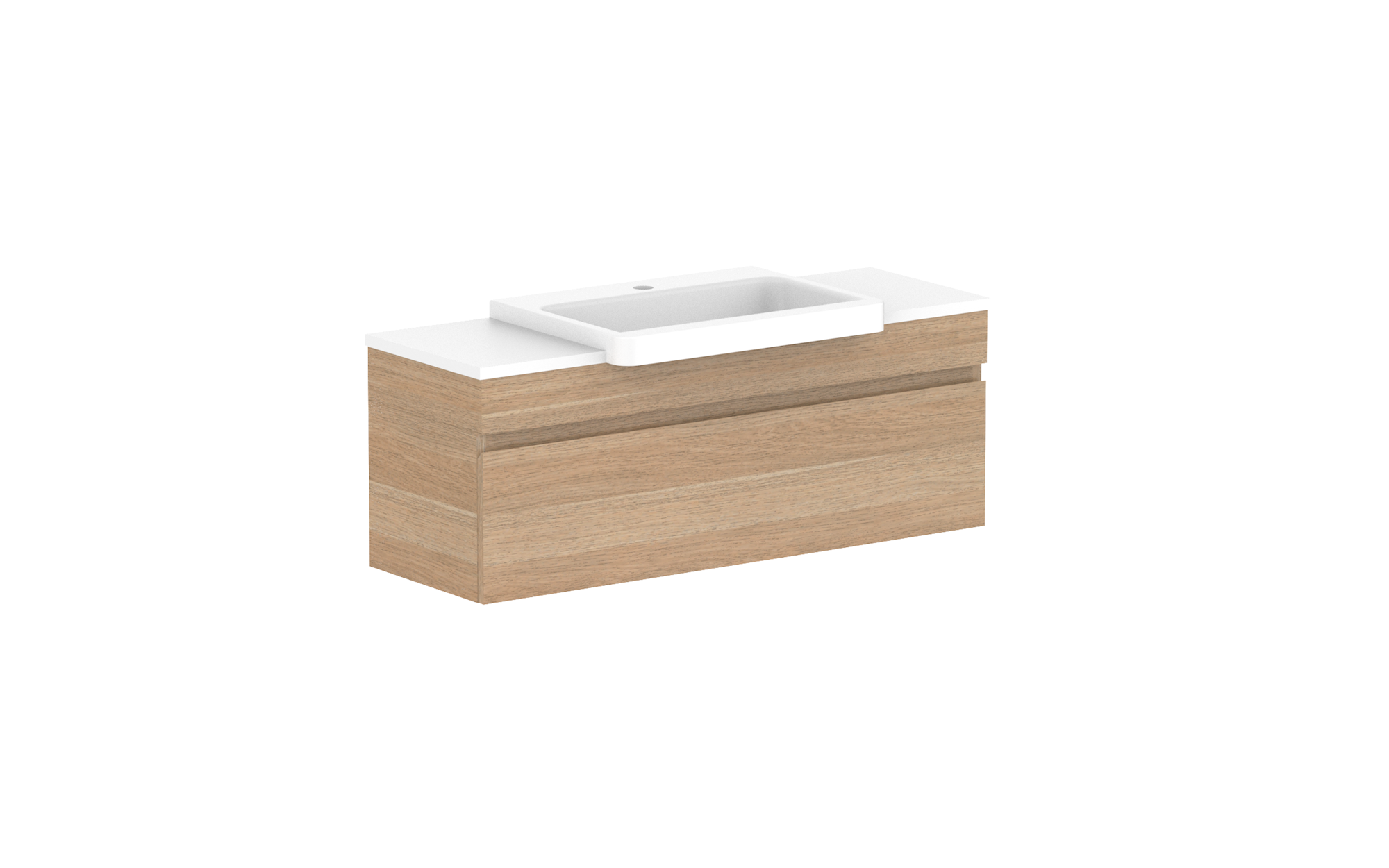 Glacier Semi-Recessed All-Drawer, 1050 Slim, Wall Hung