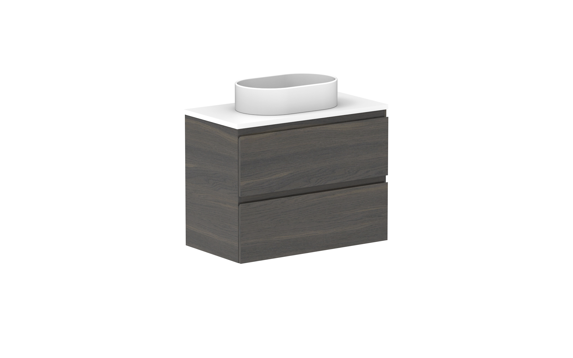 Glacier Ensuite All-Drawer, 750 Twin, Wall Hung