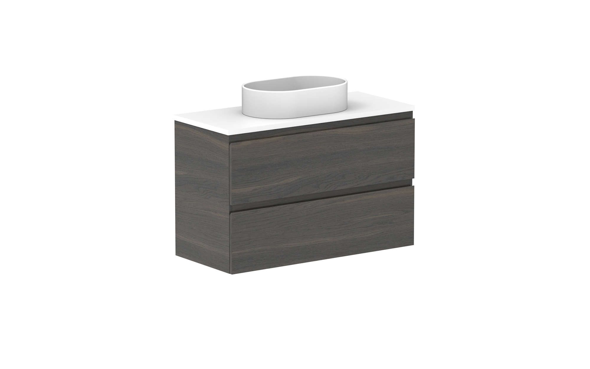 Glacier Ensuite All-Drawer, 900 Twin, Wall Hung