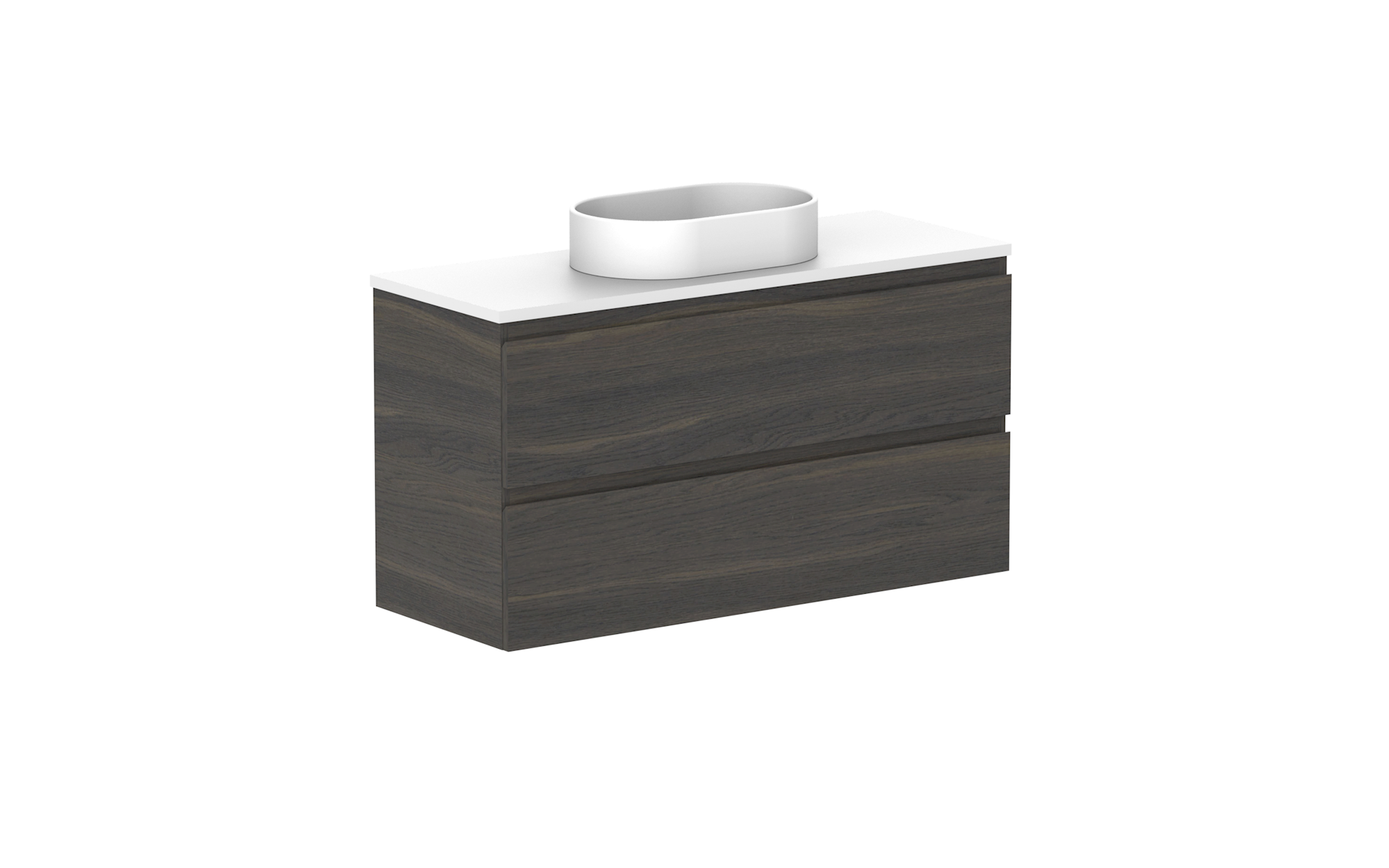 Glacier Ensuite All-Drawer, 1050 Twin, Wall Hung