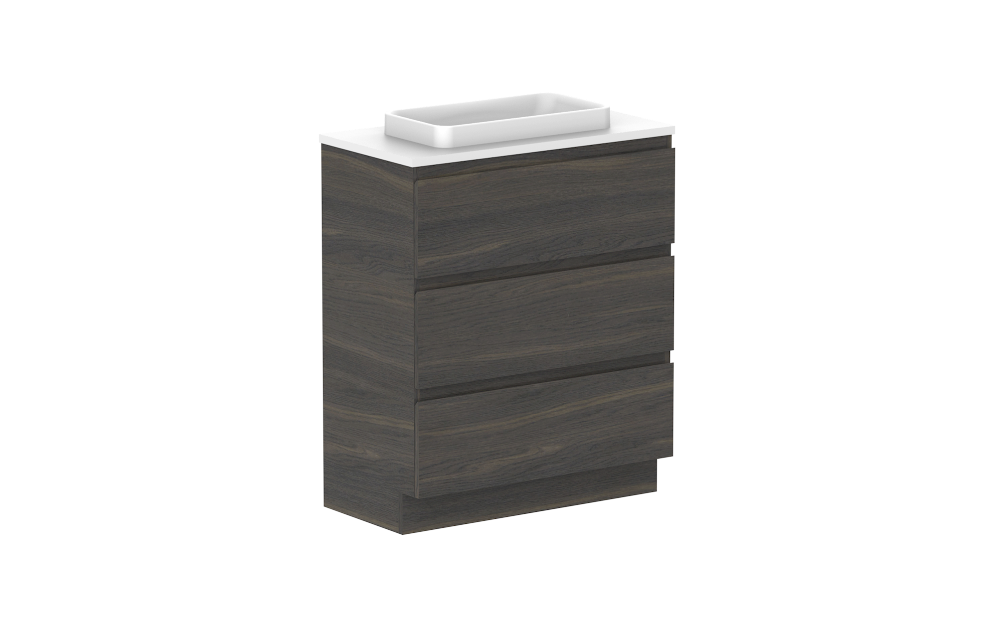 Glacier Ensuite All-Drawer, 750 Trio, Floor Mount