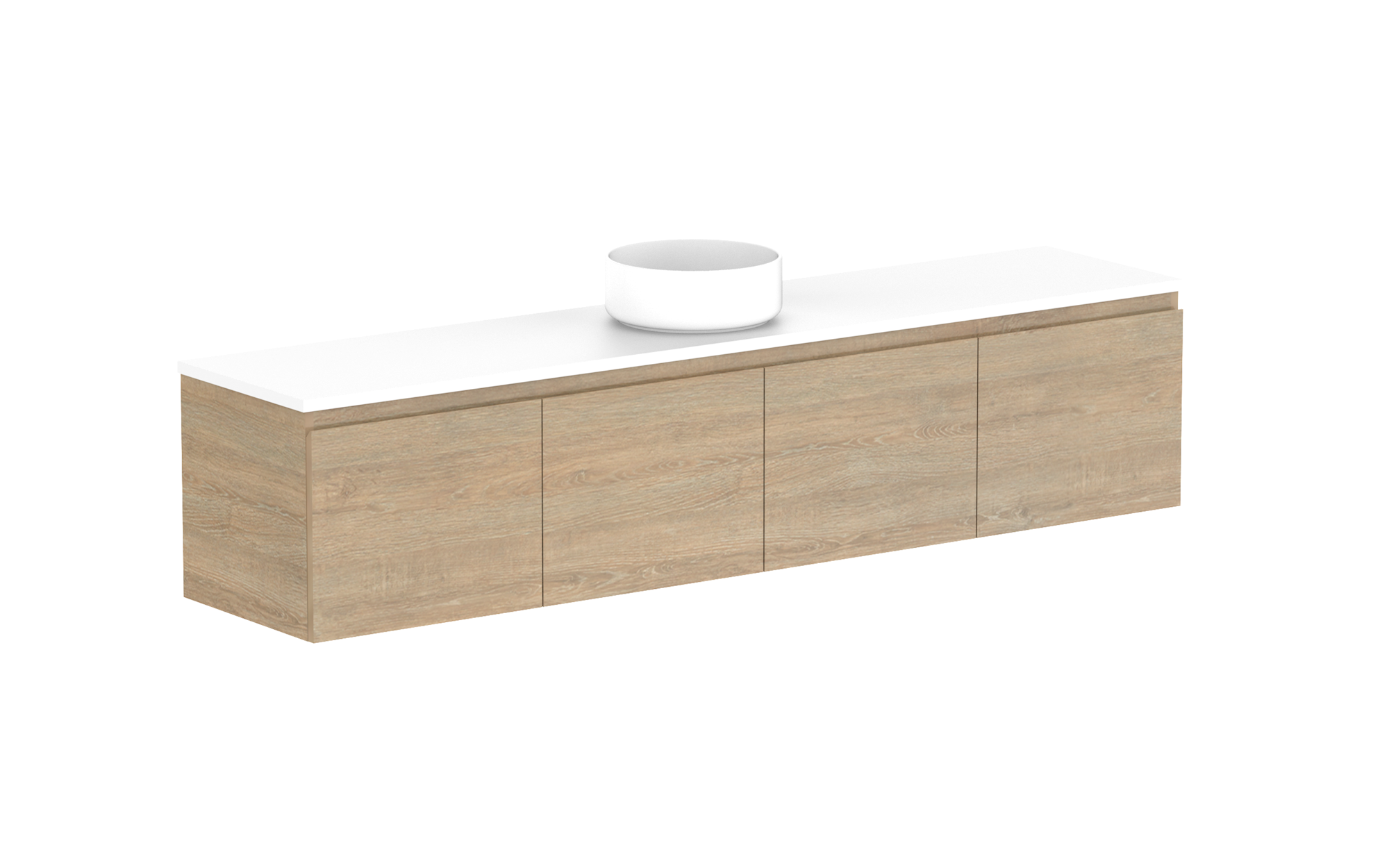 Glacier Ensuite All-Door, 1800 Slim, Wall Hung