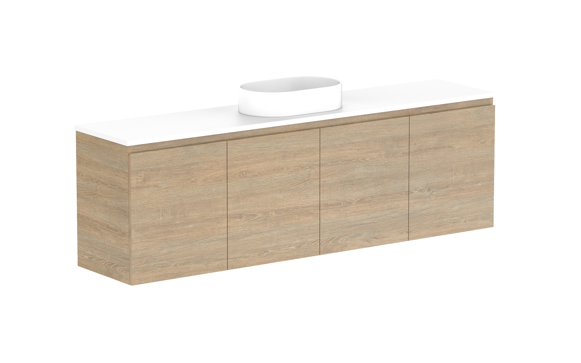 Glacier Ensuite All-Door, 1800 Twin, Wall Hung