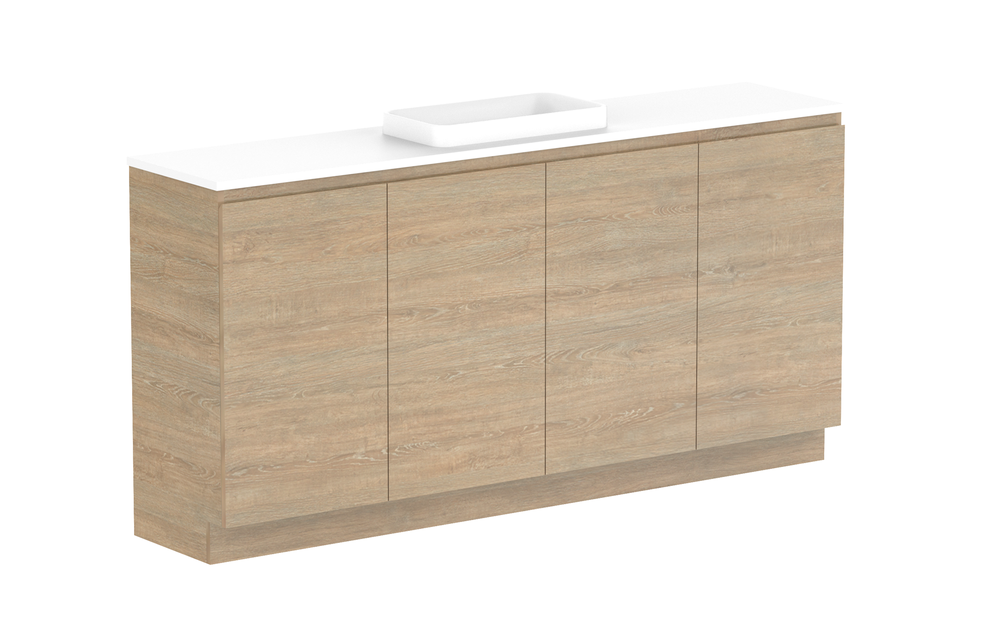 Glacier Ensuite All-Door, 1800 Trio, Floor Mount