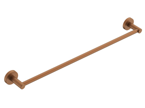 Soul Single Towel Rail 600mm Brushed Copper
