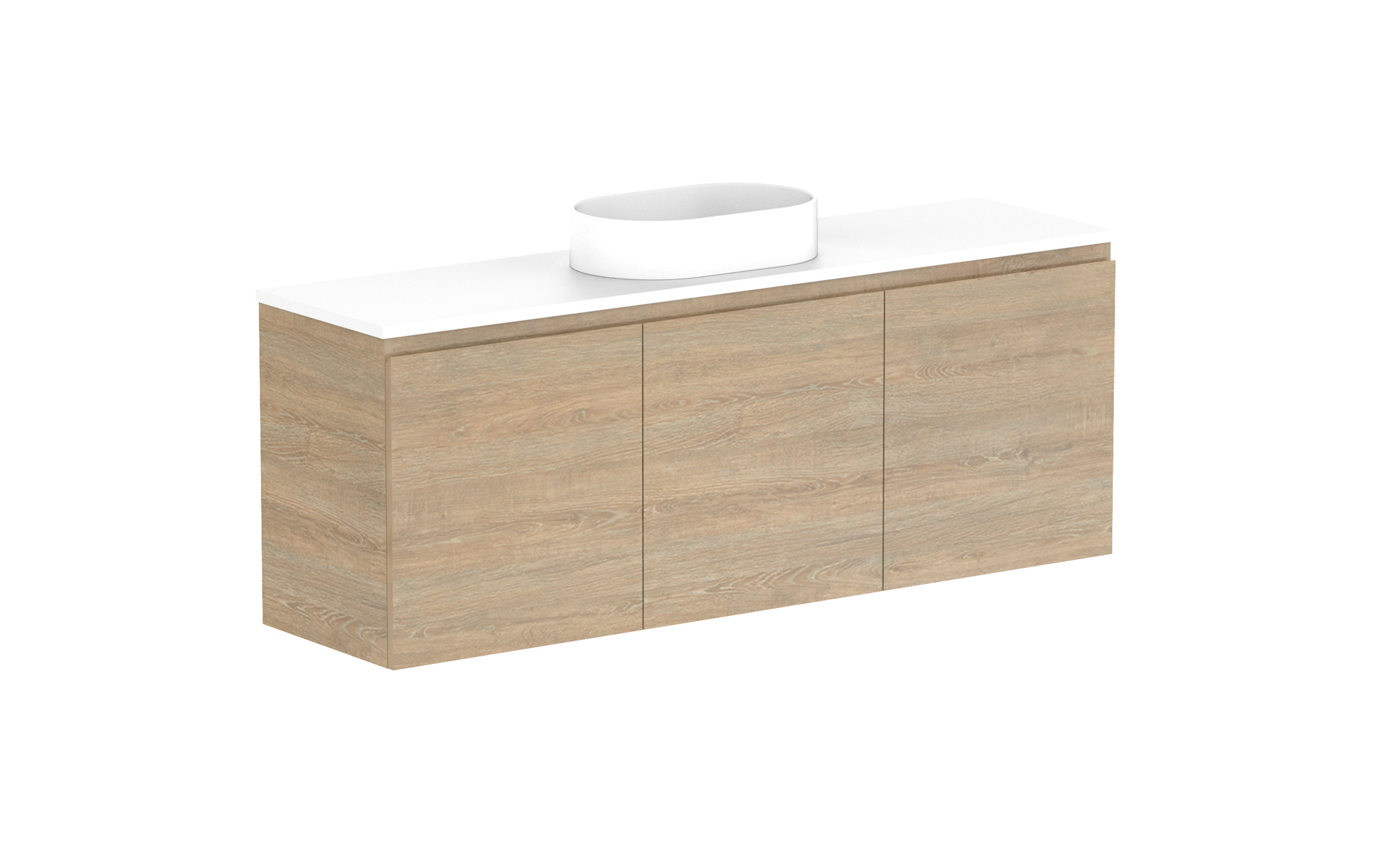 Glacier Ensuite All-Door, 1500 Twin, Wall Hung