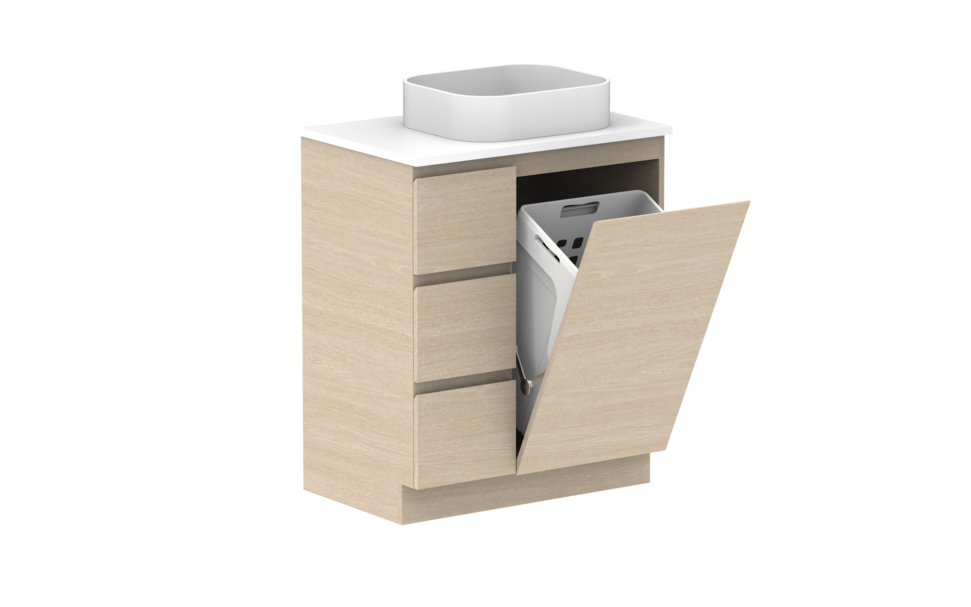 Glacier Hamper, 750 Trio, Floor Mount