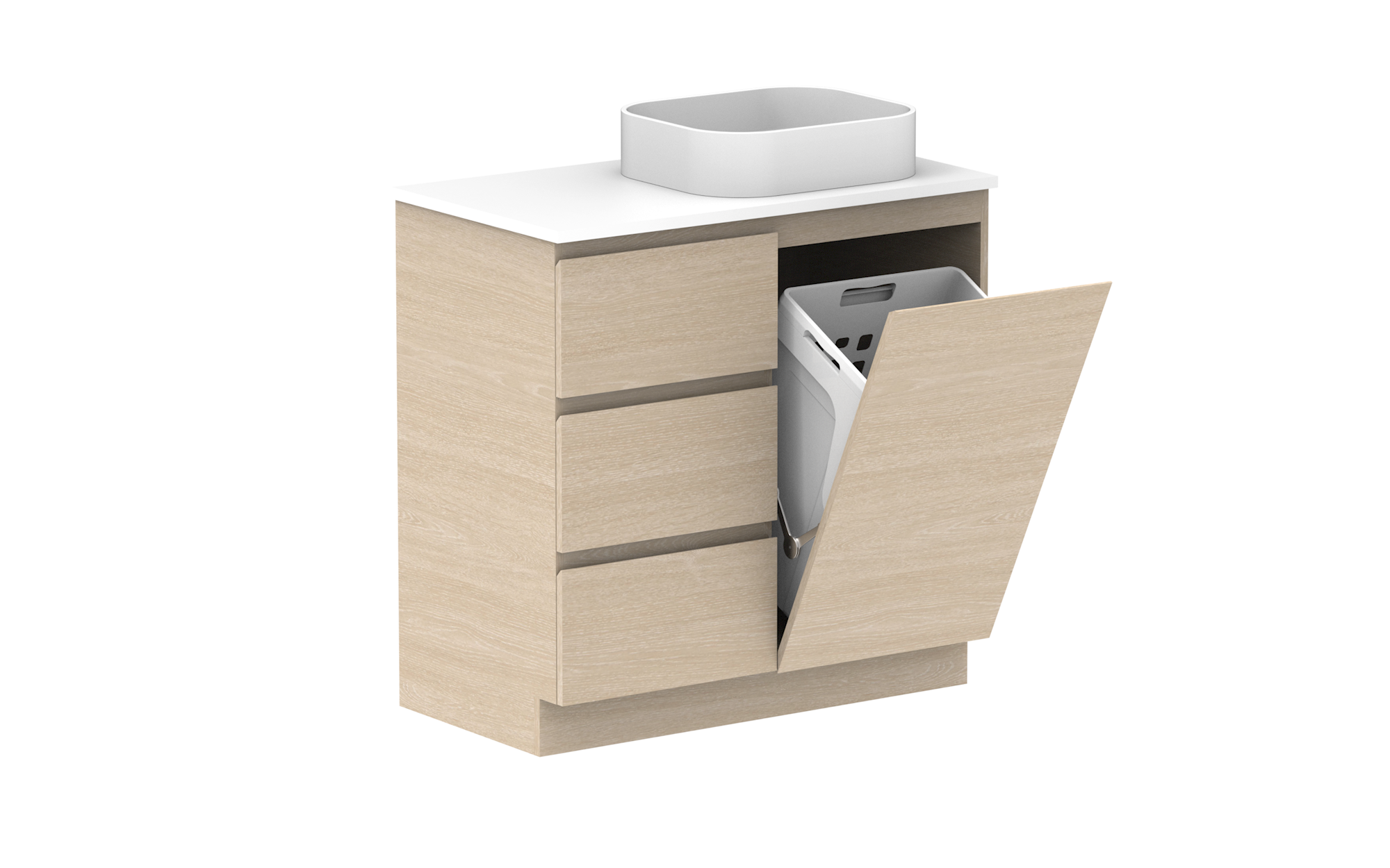 Glacier Hamper, 900 Trio, Floor Mount