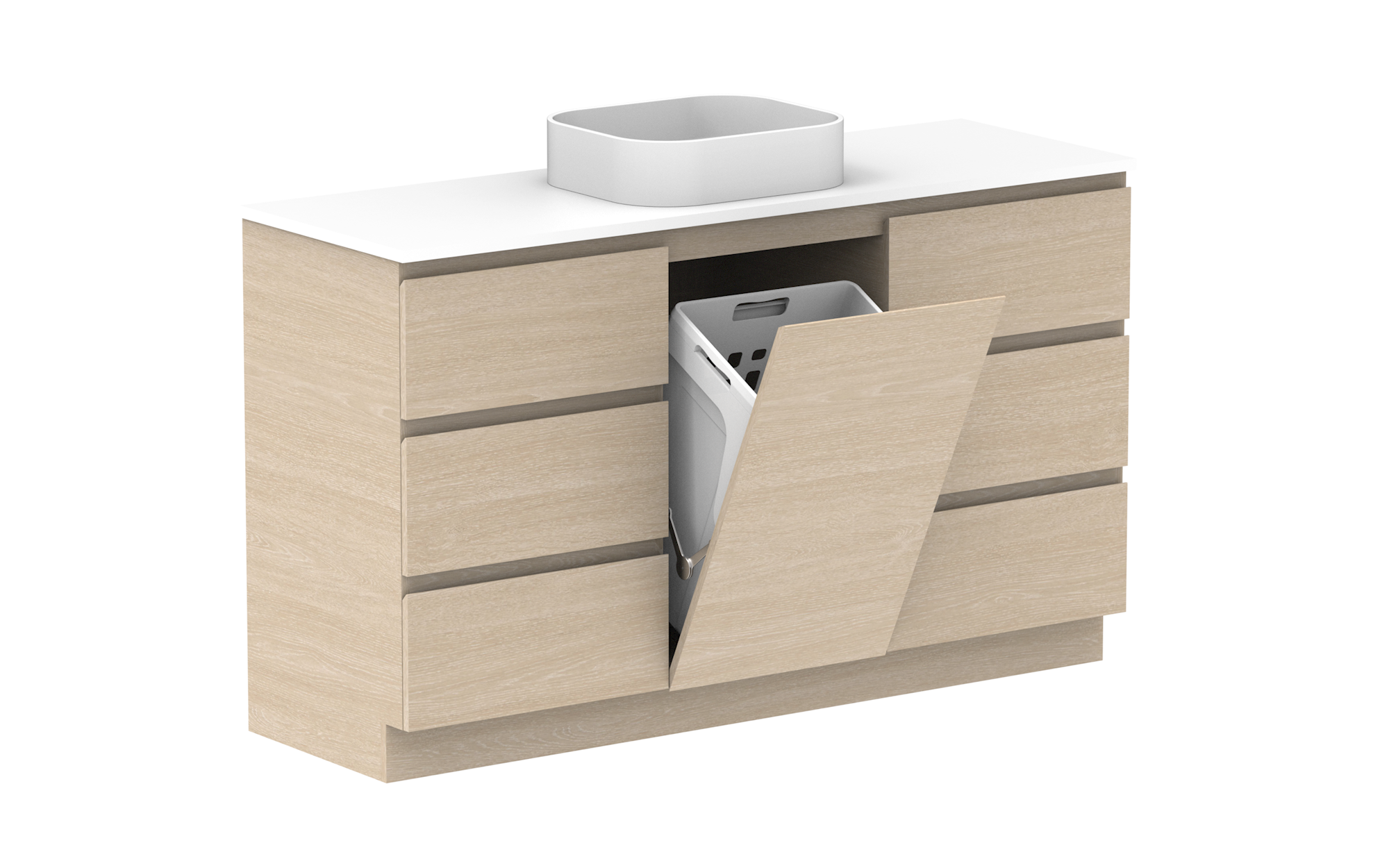 Glacier Hamper, 1500 Trio, Floor Mount