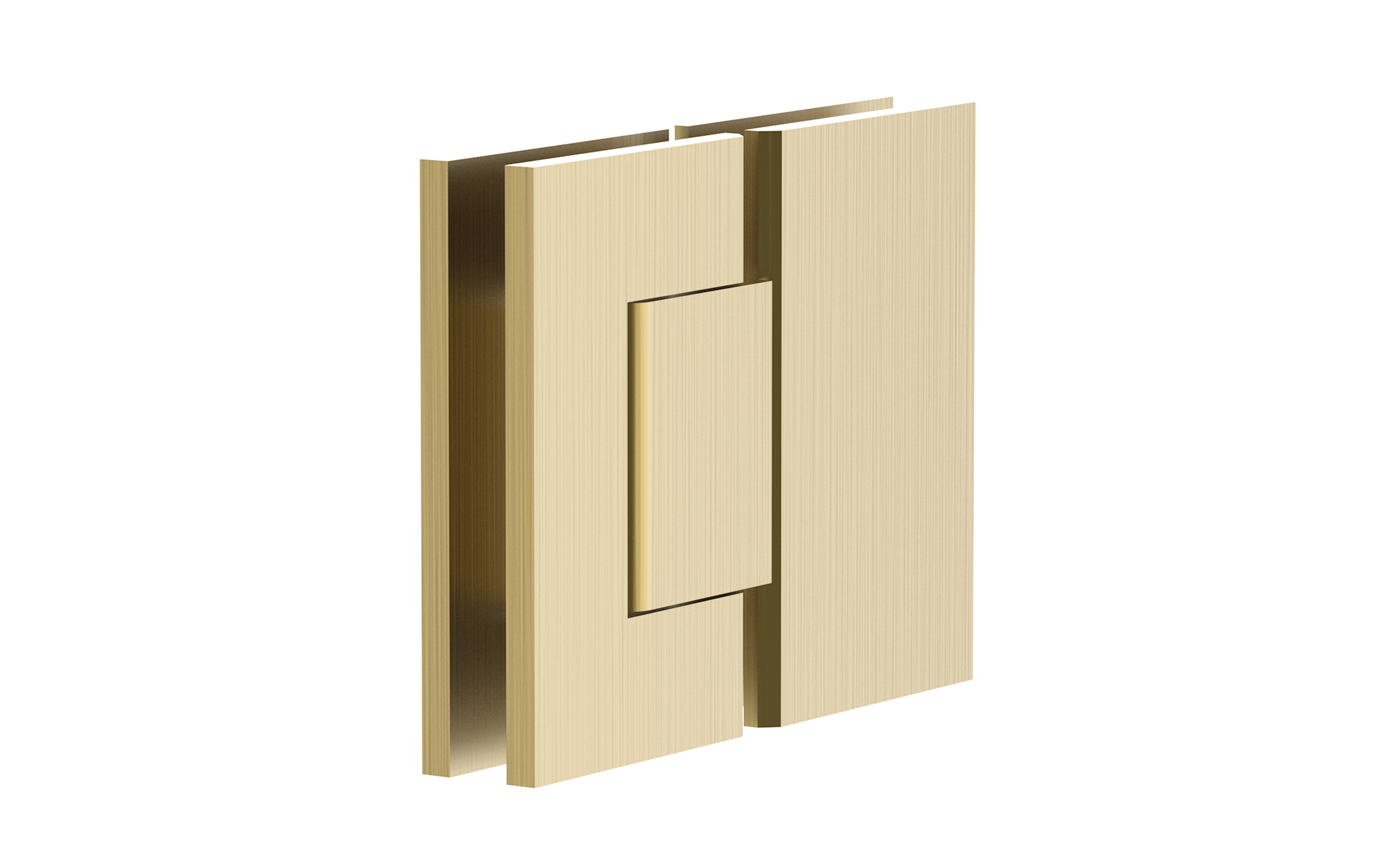 Shower Screen Hinge - Glass to Glass Brushed Brass