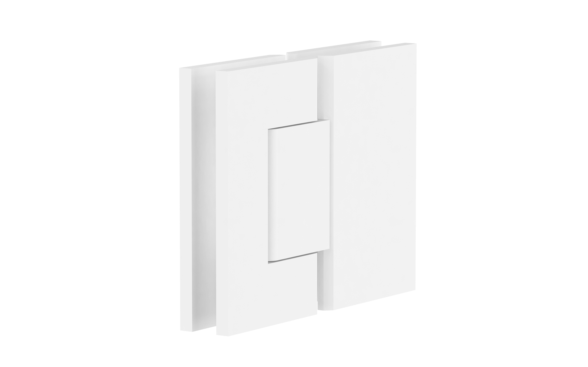 Shower Screen Hinge - Glass to Glass Matte White