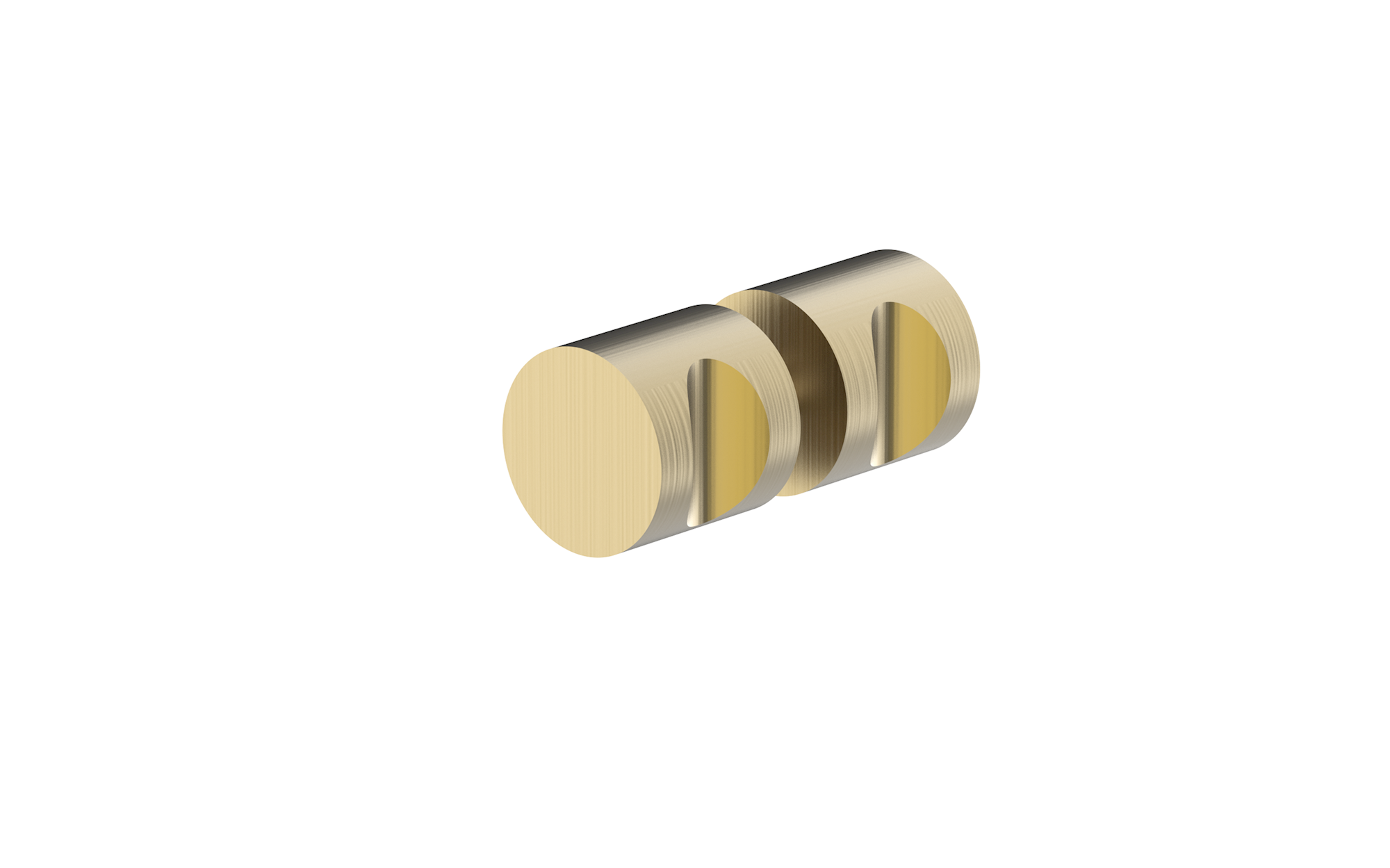 Shower Screen Knob Brushed Brass