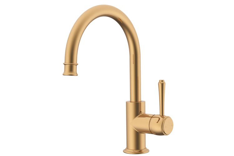 Eternal Gooseneck Basin Mixer Brushed Brass