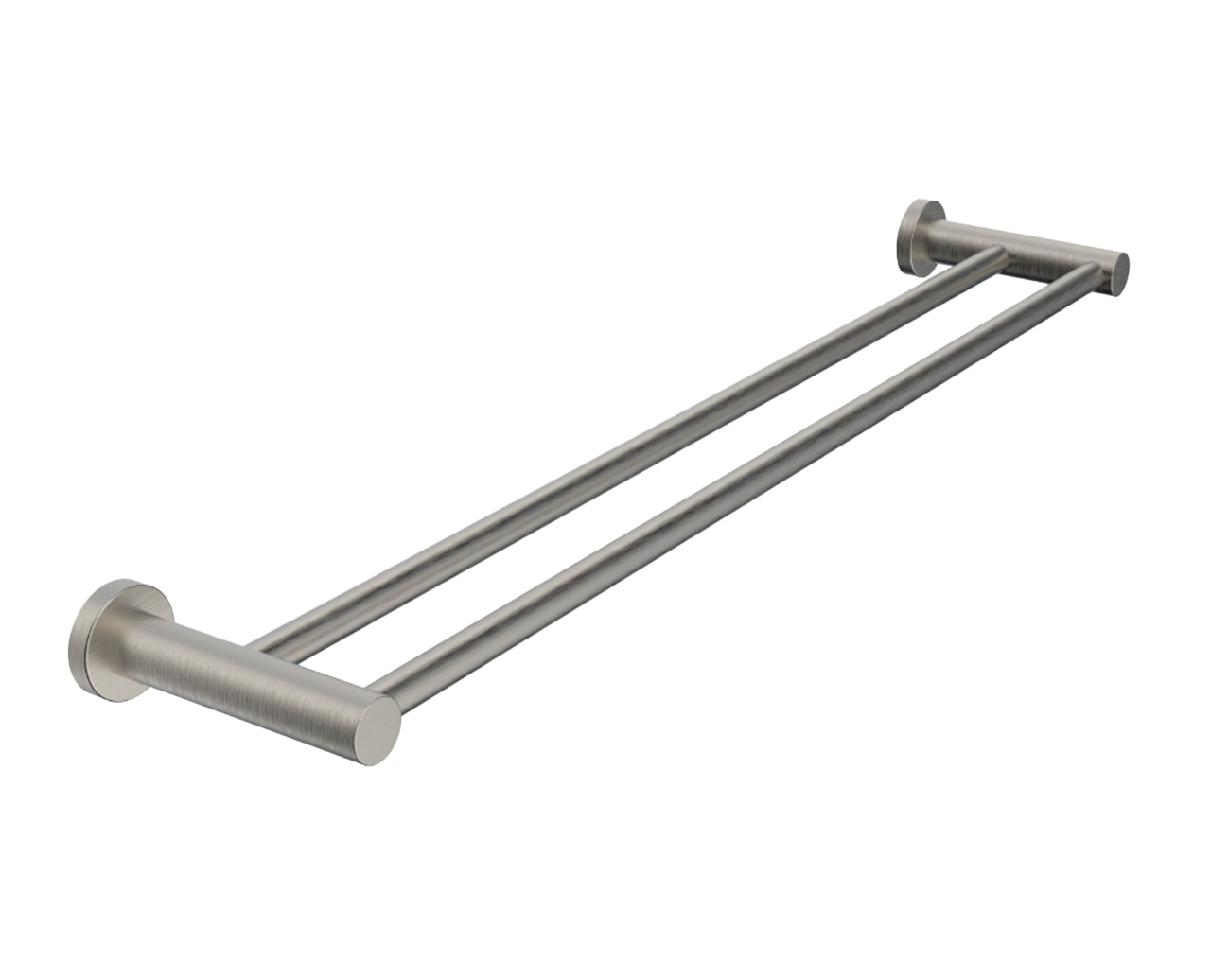 Soul Double Towel Rail 600mm Brushed Nickel