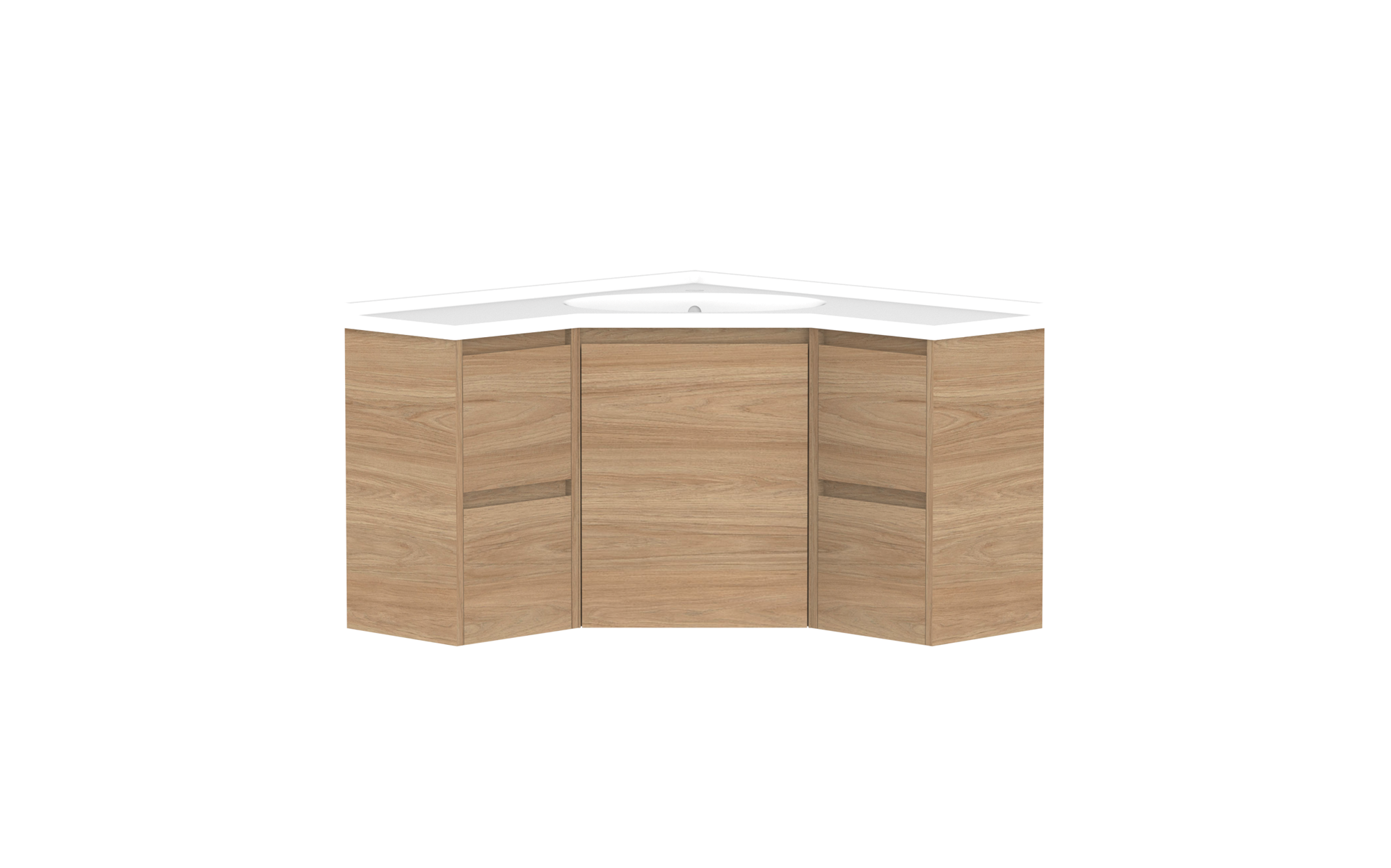 Glacier Corner, 900x900 Drawers, Wall Hung