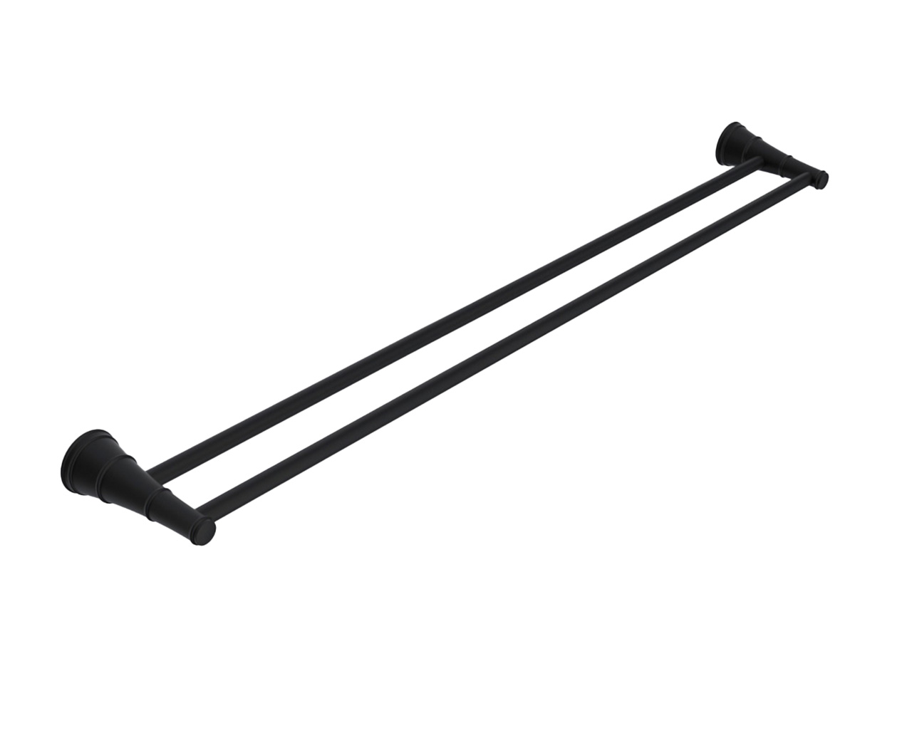 Eternal Double Towel Rail 900mm Matte Black